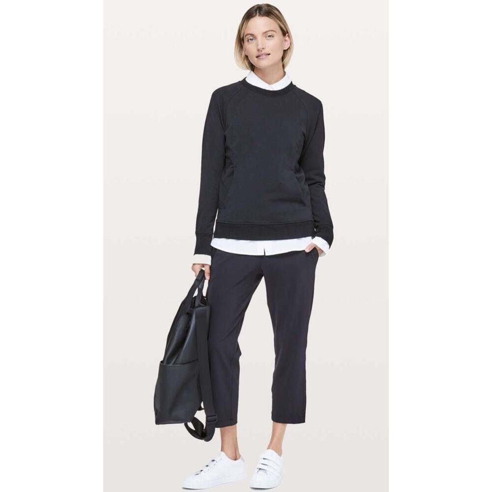 Lululemon On The Fly Crop 23" Black Pants •Women 10• Athleisure W6ATES